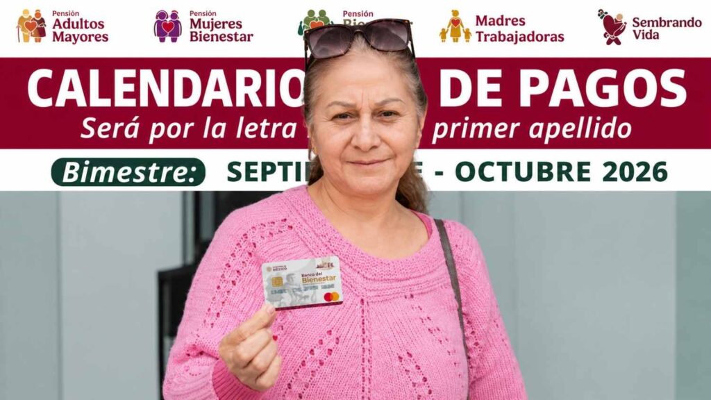 Calendario Pensión Bienestar septiembre 2026